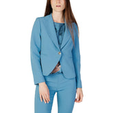Rinascimento Turquoise Polyester Blazer -   -  Rinascimento.
